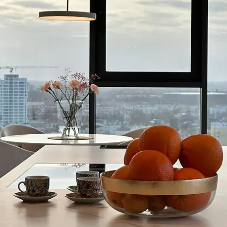 Apartment White Sky 20 Hanza Tower- Free Parking Szczecin